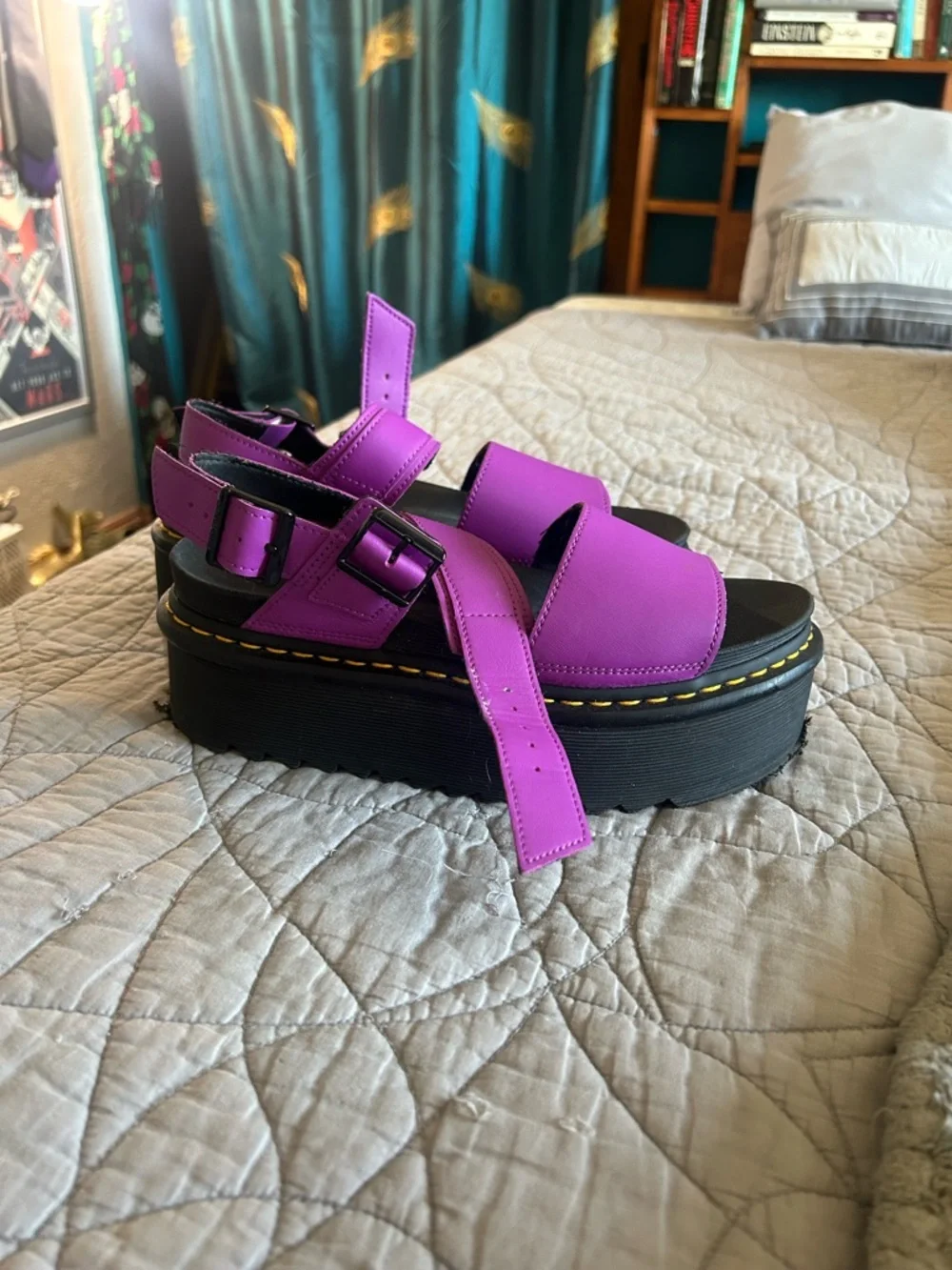 Dr. Martens Purple Platform Sandals - Picture 4 of 5